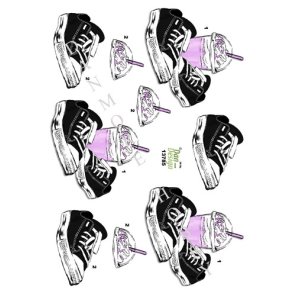  3D Converse med pink drik