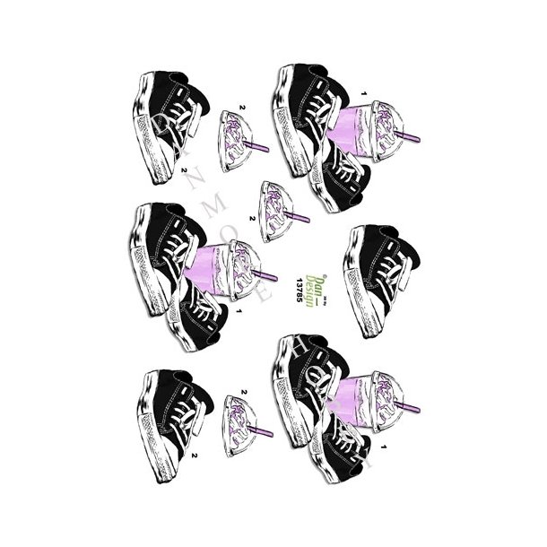  3D Converse med pink drik