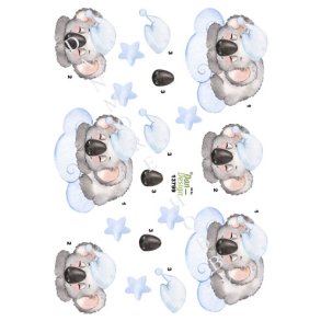  3D Koalabj�rn p� lysebl� sky