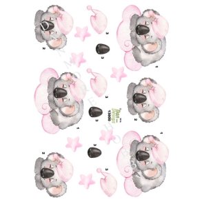  3D Koalabj�rn p� lyser�d sky