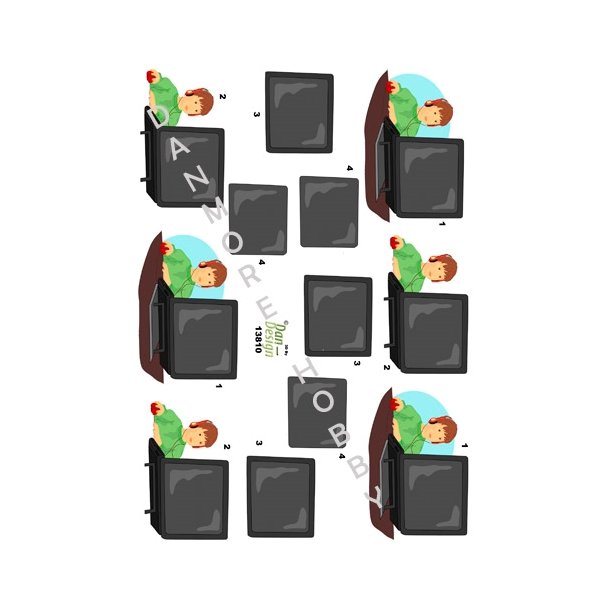  3D Dreng med PC