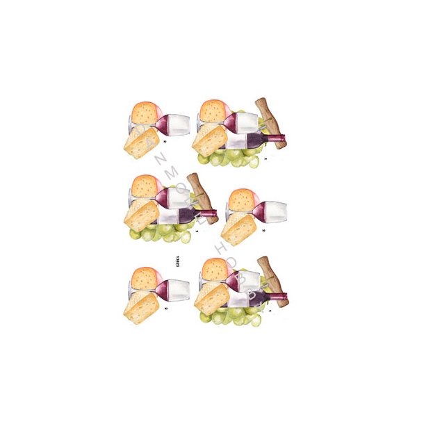 3D R�dvin og ost