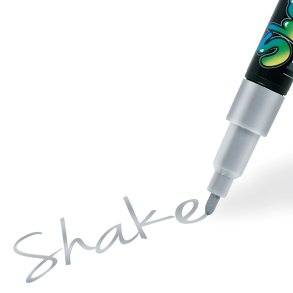  Shake tusch fine, silver 2,5mm