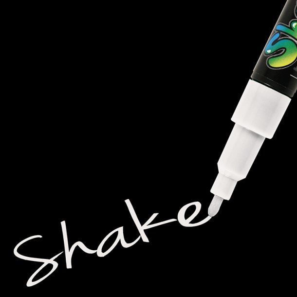  Shake tusch fine, white 2,5mm