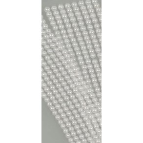  Halvperler 6mm hvid 320 stk p� streng