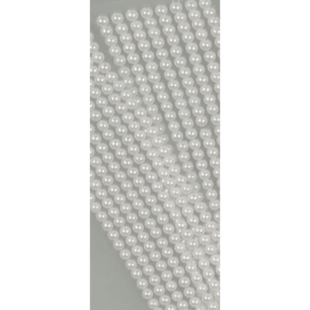  Halvperler 6mm hvid 320 stk p� streng
