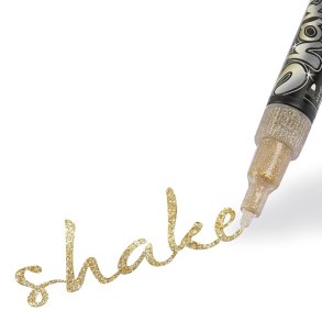  Shake tusch glitter guld 3 mm