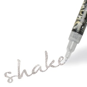  Shaker tusch glitter s�lv 3mm