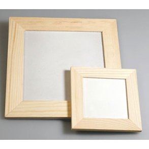 Tr�ramme 120x120mm med plade 95x95mm med glas