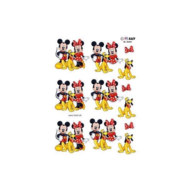  3D Minnie, Mickey og Pluto