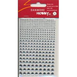  Rhinsten selvkl�bende klar acryl 2-3-4-5-6mm Ca 329 stk
