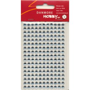 Rhinsten selvkl�bende klar acryl 5mm Ca 187 stk