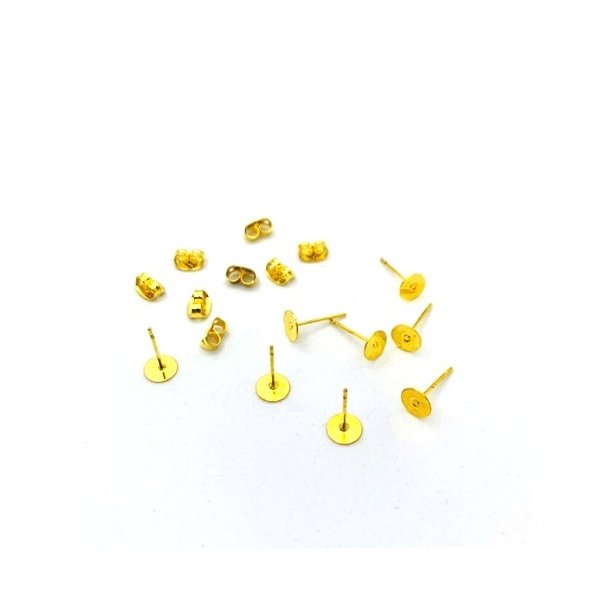 �restikker guldfarvet nikkelfri 6mm 8 stk