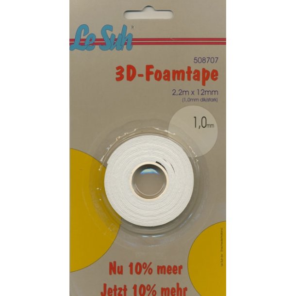 Foamtape rulle 1mm 2m