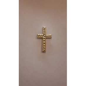  Guld kors plastik 17x26mm