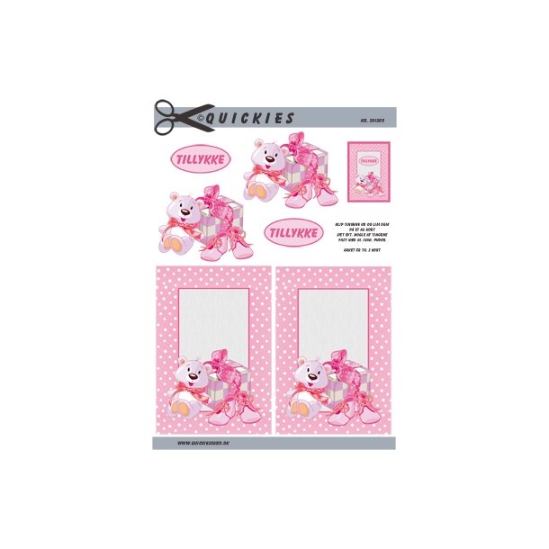 3D Lyser�d bamse med gave