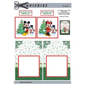  3D Mickey og Minnie med snemanden