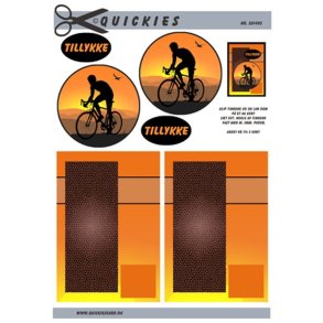 3D Herre cykler i solnedgangen