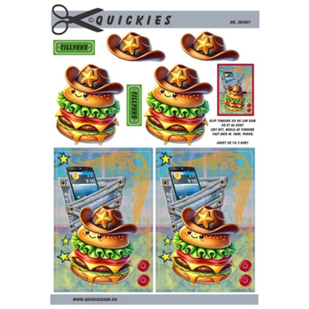 3D Sjov burger og mobil
