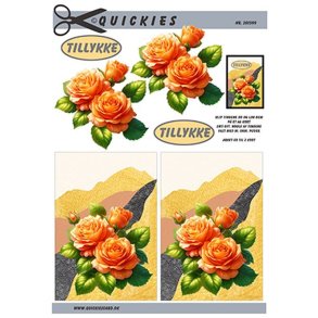 3D Orange roser