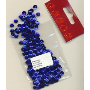 Pailletter bl� 6mm ca 500stk