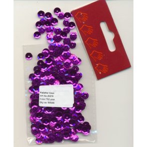 Pailletter pink 6mm ca 500stk