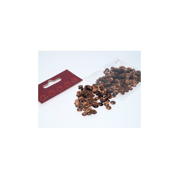 Pailletter bronze 6mm ca 500stk