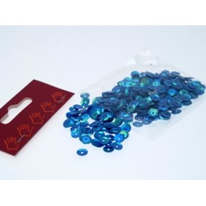 Pailletter bl� 6mm ca 500stk