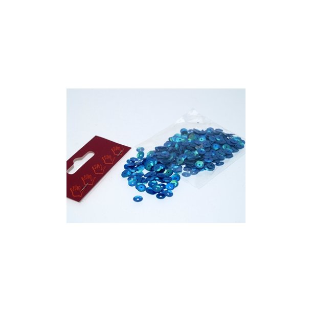Pailletter bl� 6mm ca 500stk