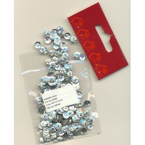 Pailletter s�lv perlemor 6mm ca 500stk
