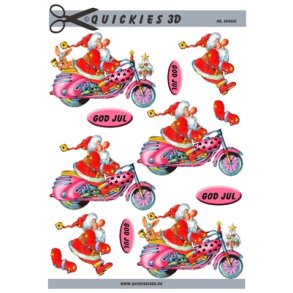 3D Nisse p� motorcykel