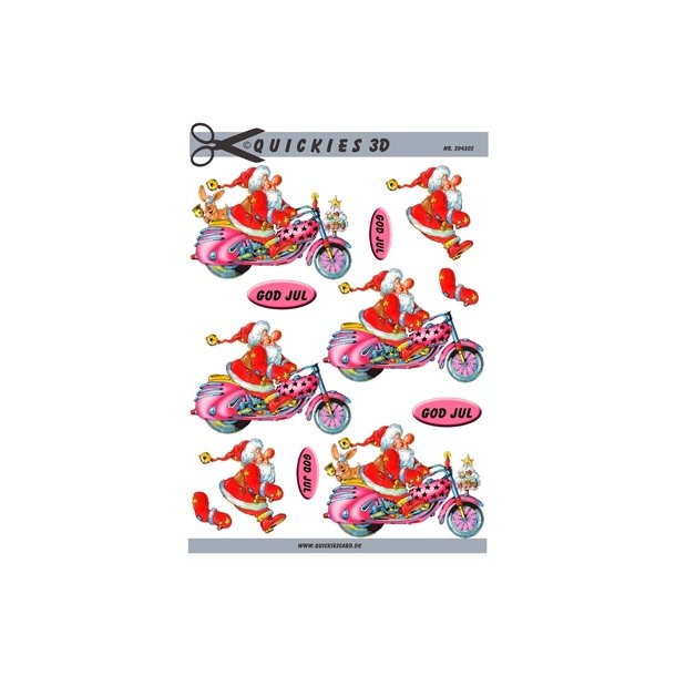 3D Nisse p� motorcykel