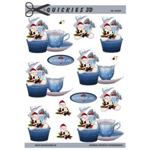 3D Julemand i cupcake
