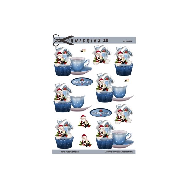 3D Julemand i cupcake