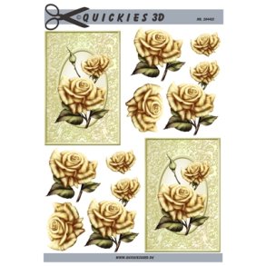 3D Gule roser