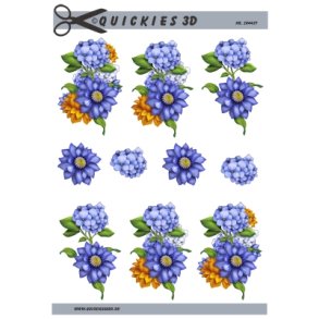 3D Bl� blomster
