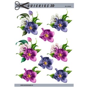 3D Lilla blomster  