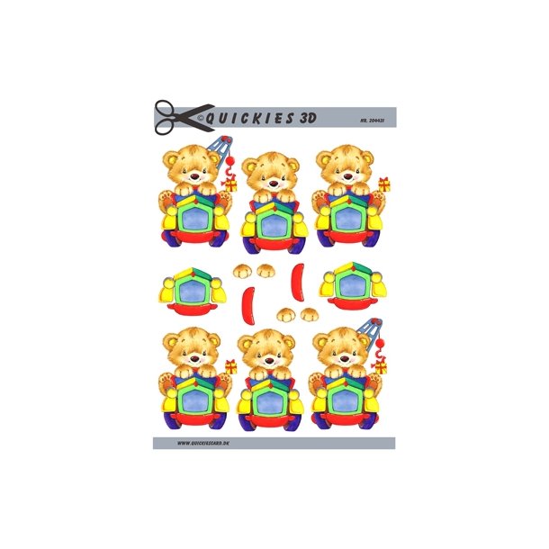 3D Bamse i kranvogn