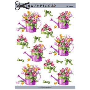 3D Vandkande med tulipaner