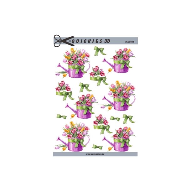 3D Vandkande med tulipaner