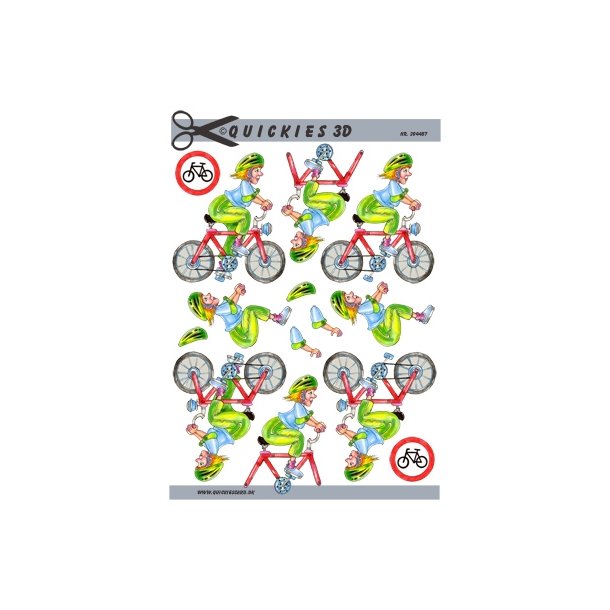  3D Dame p� cykel