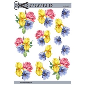 3D Farverige blomster