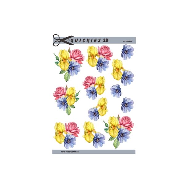 3D Farverige blomster
