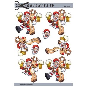  3D Julemand og Rudolf med �l