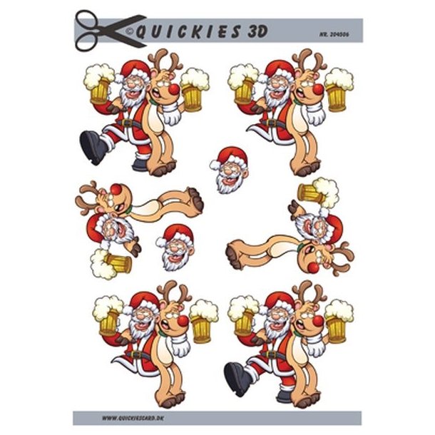  3D Julemand og Rudolf med �l