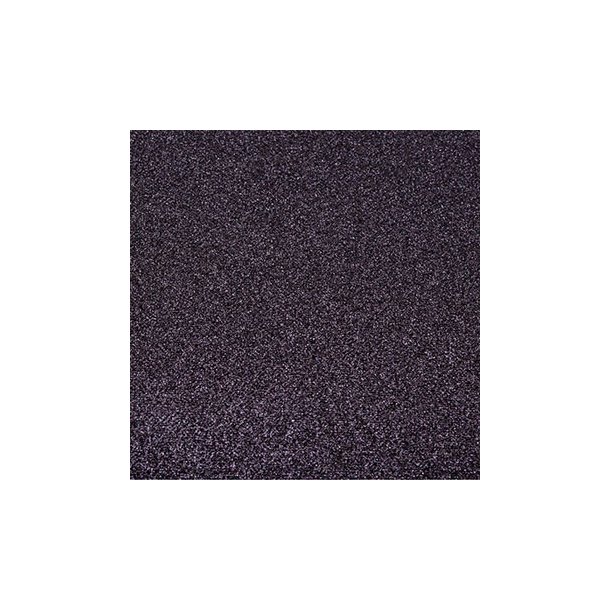  Sort glitterkarton selvkl�bende 30,5x30,5cm 160g