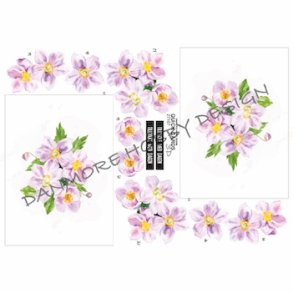 3D Lilla blomster
