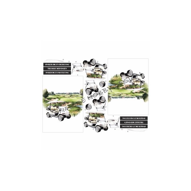 3D Quick Cards Golfvogn