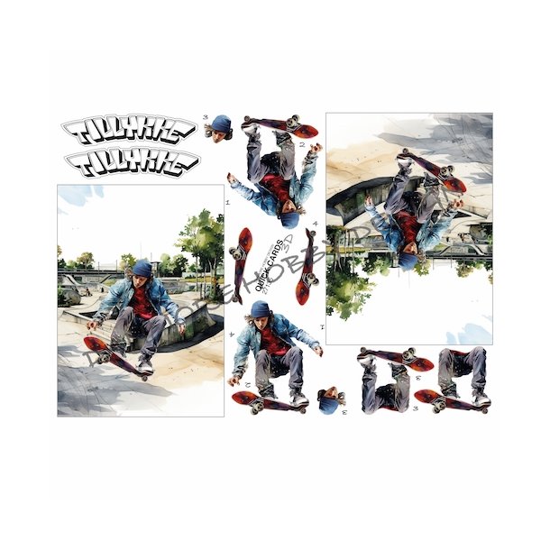 3D Quick Cards Skater