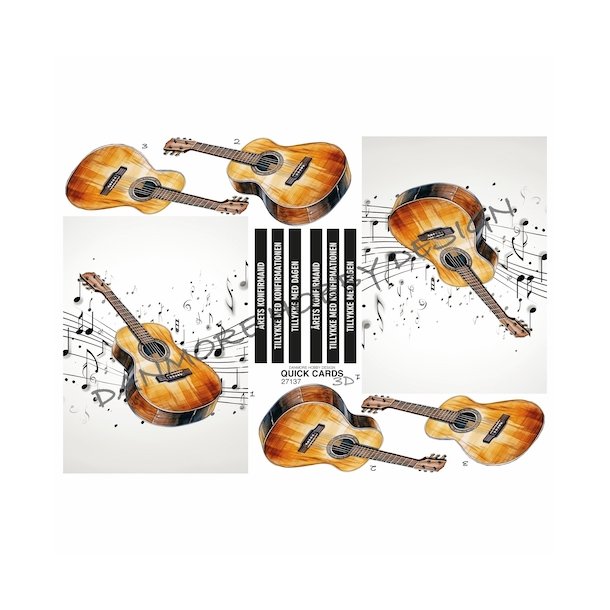 3D Quick Cards Guitar